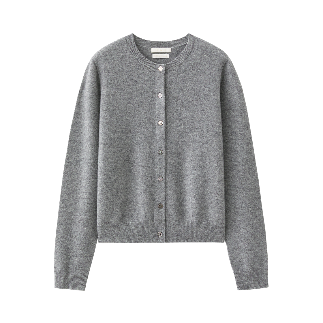 SBF3CK01WMA (W) Fine Cashmere 100 Round Cardigan Melange