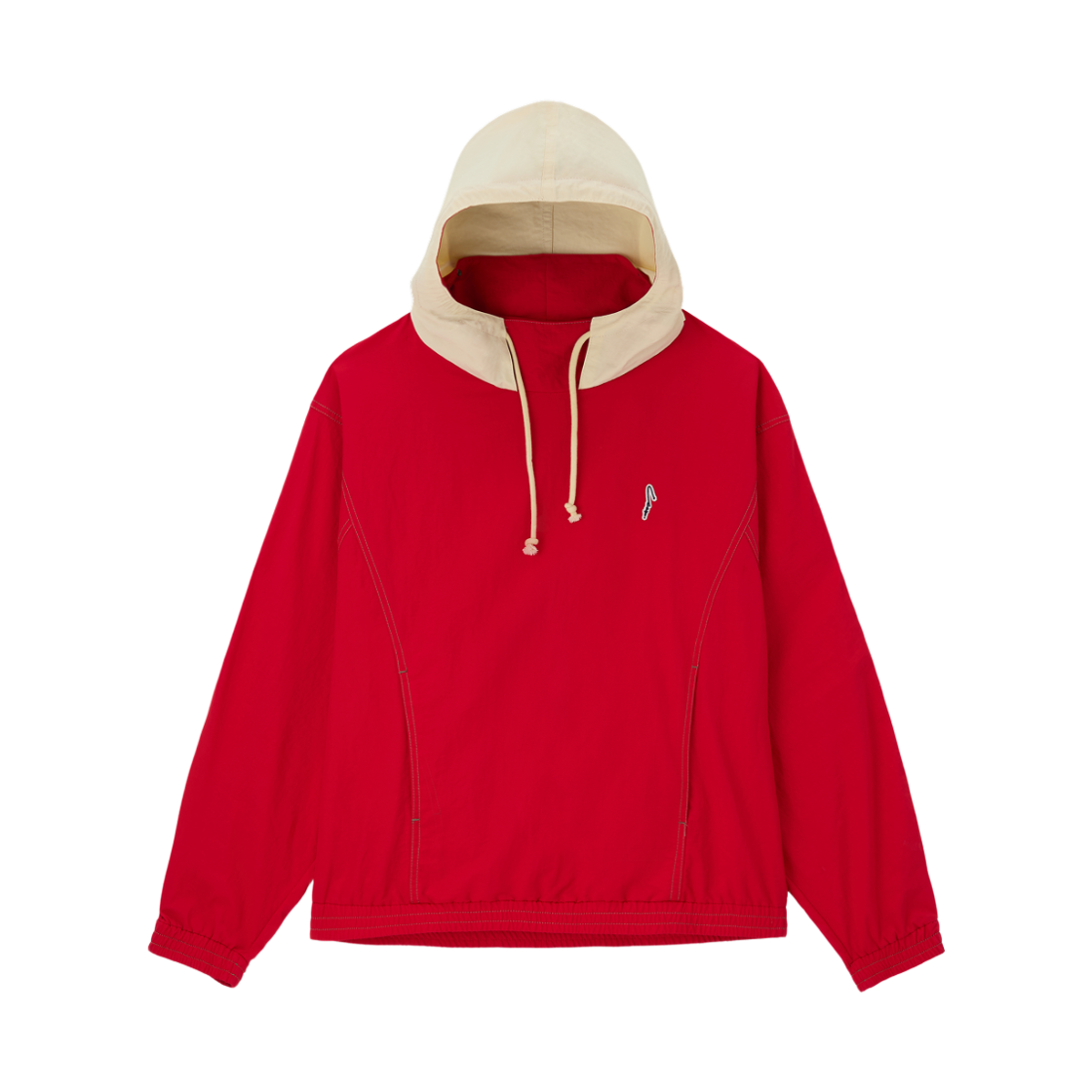 LL26WWHD001RD LLEGE Color Block Hoody Pullover Red