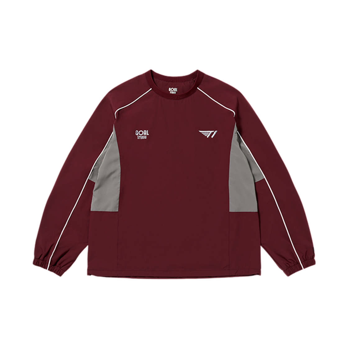 T1 클럽하우스 우븐 트레이닝 풀오버 버건디(T1 Clubhouse Woven Training Pullover Burgundy)