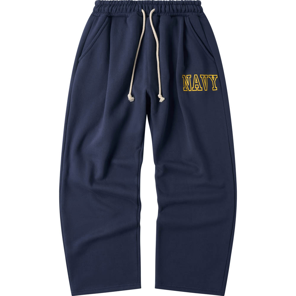 아모우 [기모]  US 네이비 원 턱 스웨트팬츠 블루(AMOU [Fleece]  US Navy One Tuck Sweat pants Blue) - 2