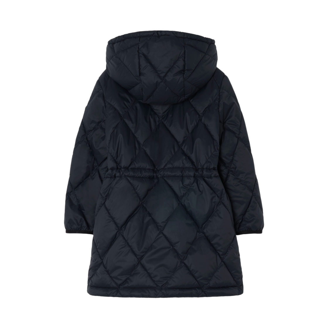(키즈) 버버리 체커 테이프 퀼티드 나일론 후드 코트 네이비((Kids) Burberry Checker Tape Quilted Nylon Hooded Coat Navy) - 2