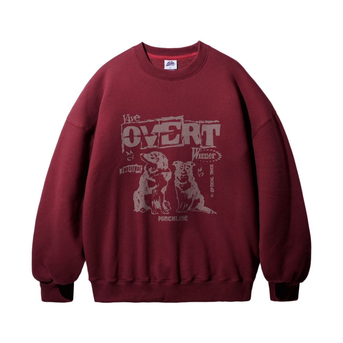 ISMT6224_Burgundy_29 PUNCHLINE Overt Sweatshirts Burgundy ISMT6224