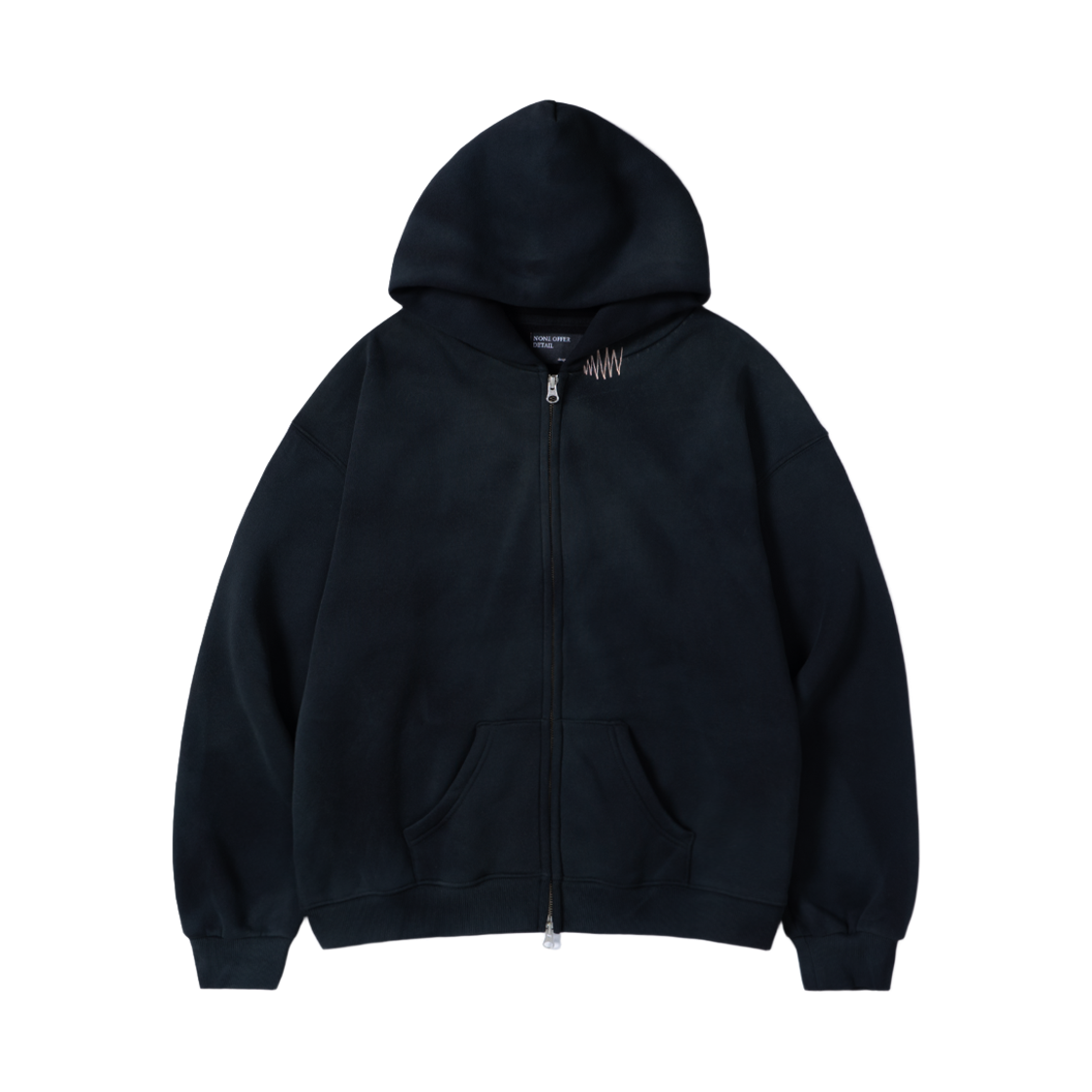 논 집업 후디 페이디드 블랙(NOD None - Zip hoodie Faded Black)