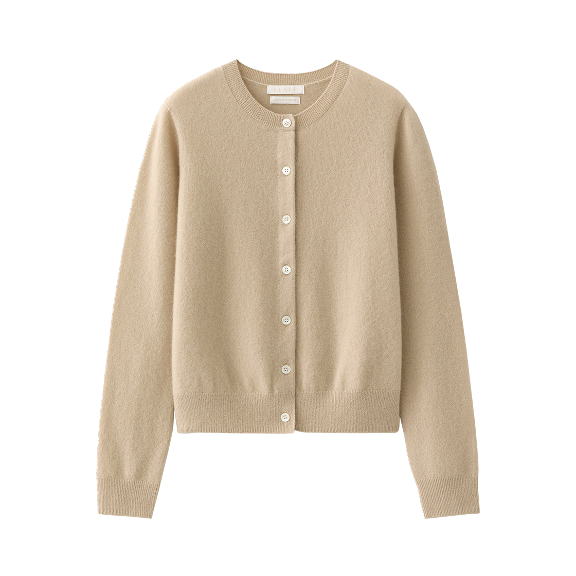 SBF3CK01WBG (W) Suare Women Fine Cashmere 100 Round Cardigan Beige