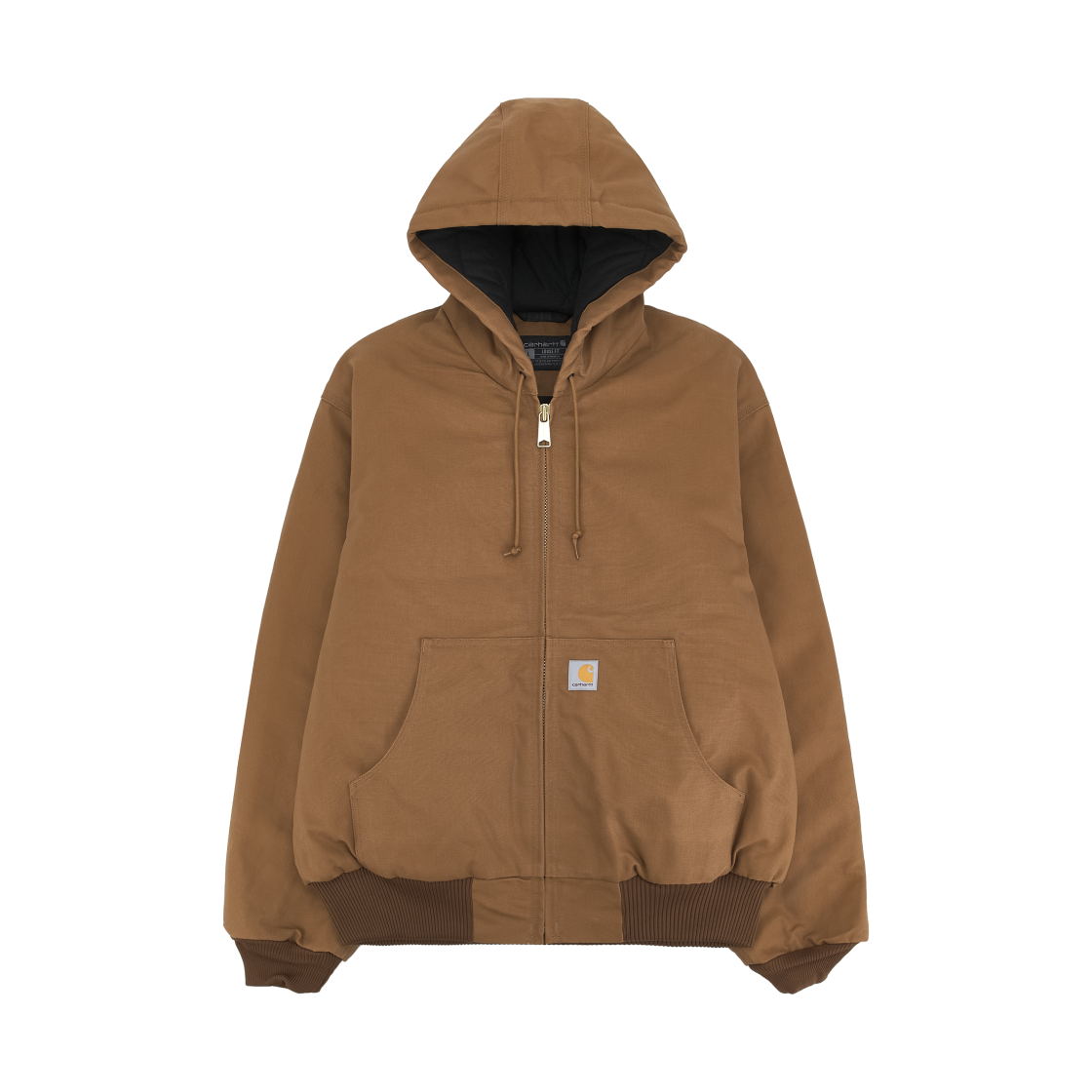 칼하트 루즈 핏 레귤러 펌 덕 플란넬 라인드 액티브 자켓 브라운(Carhartt Loose Fit Regular Firm Duck Flannel Lined Active Jacket Brown) - 1