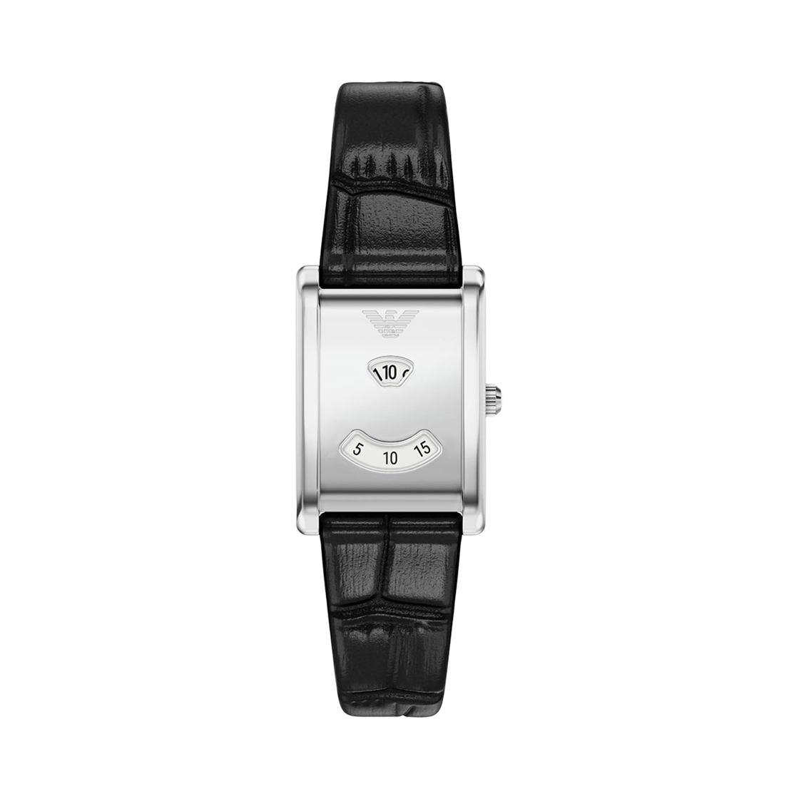 AR11813 (W) Emporio Armani Quartz Two-Hand 23mm Stainless Steel Leather Black Silver