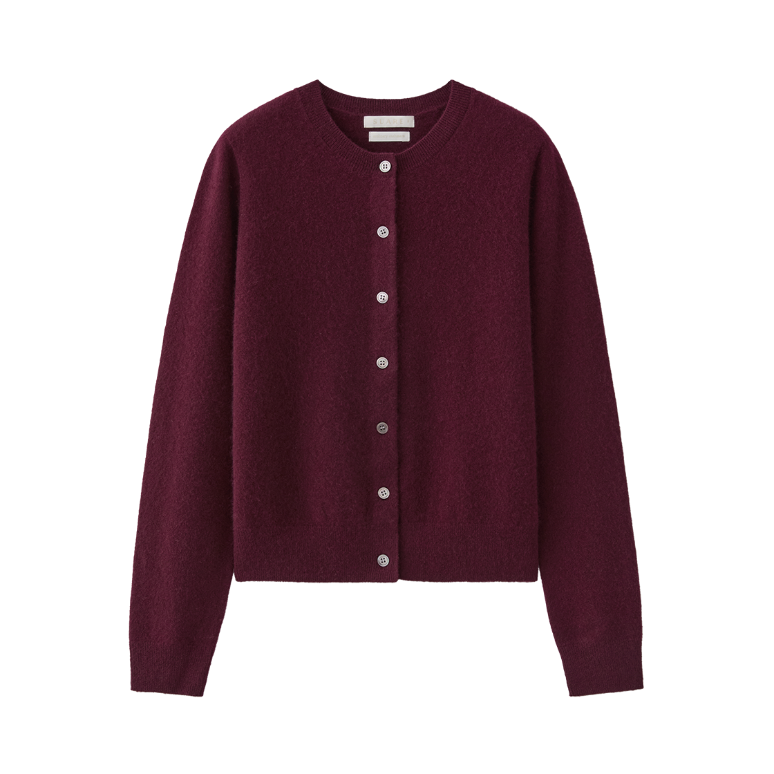 SBF3CK01WBD (W) Fine Cashmere 100 Round Cardigan Burgundy