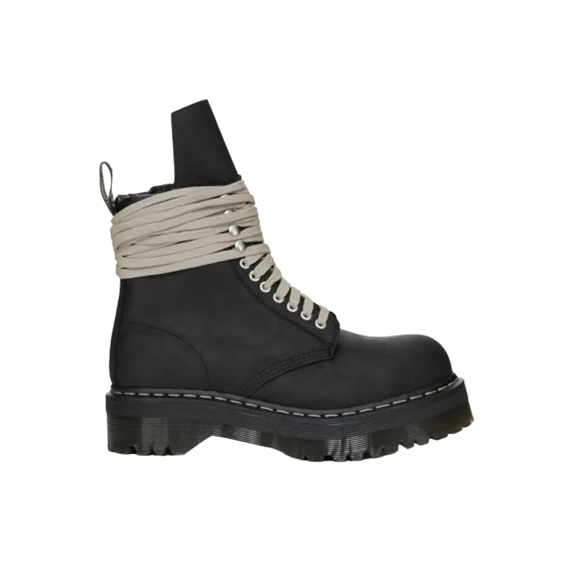 DM02F18133001-09 Dr. Martens x Rick Owens Quad Sole Steel Toe Boots Black