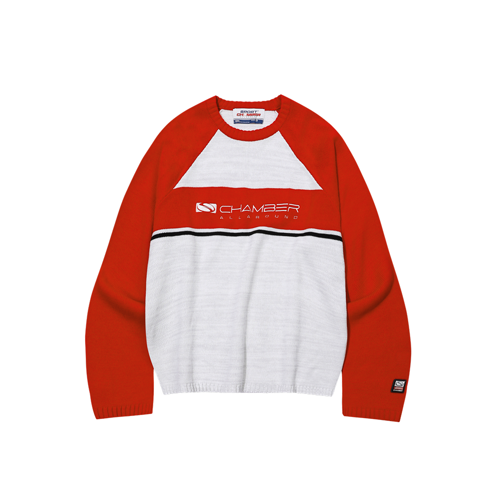 SCBEF1KNU01RD SPORT CHAMBER Raglan Track Knit RED