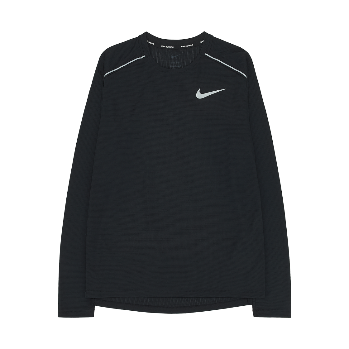 AJ7569-010 Nike Dri-Fit Miler Long Sleeve T-Shirt Black - Asia