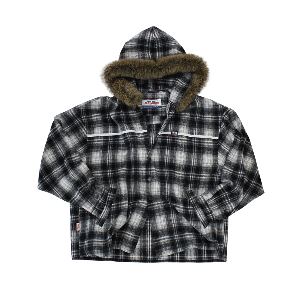 SCBEF2STU01BK SPORT CHAMBER Fur Hood Shirt BLACK