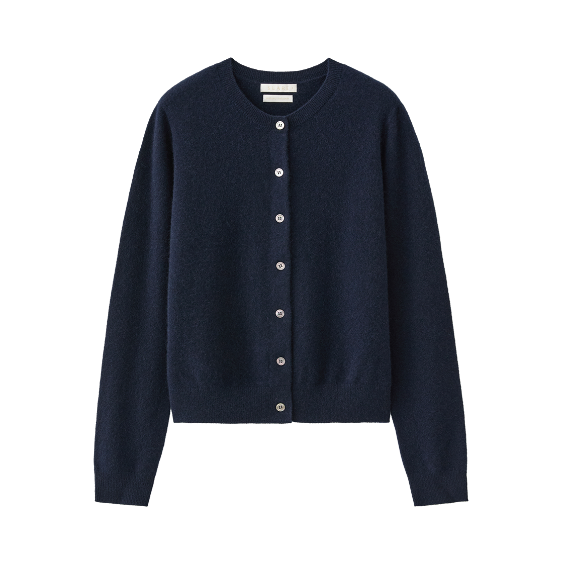 SBF3CK01WNV (W) Suare Women Fine Cashmere 100 Round Cardigan Navy
