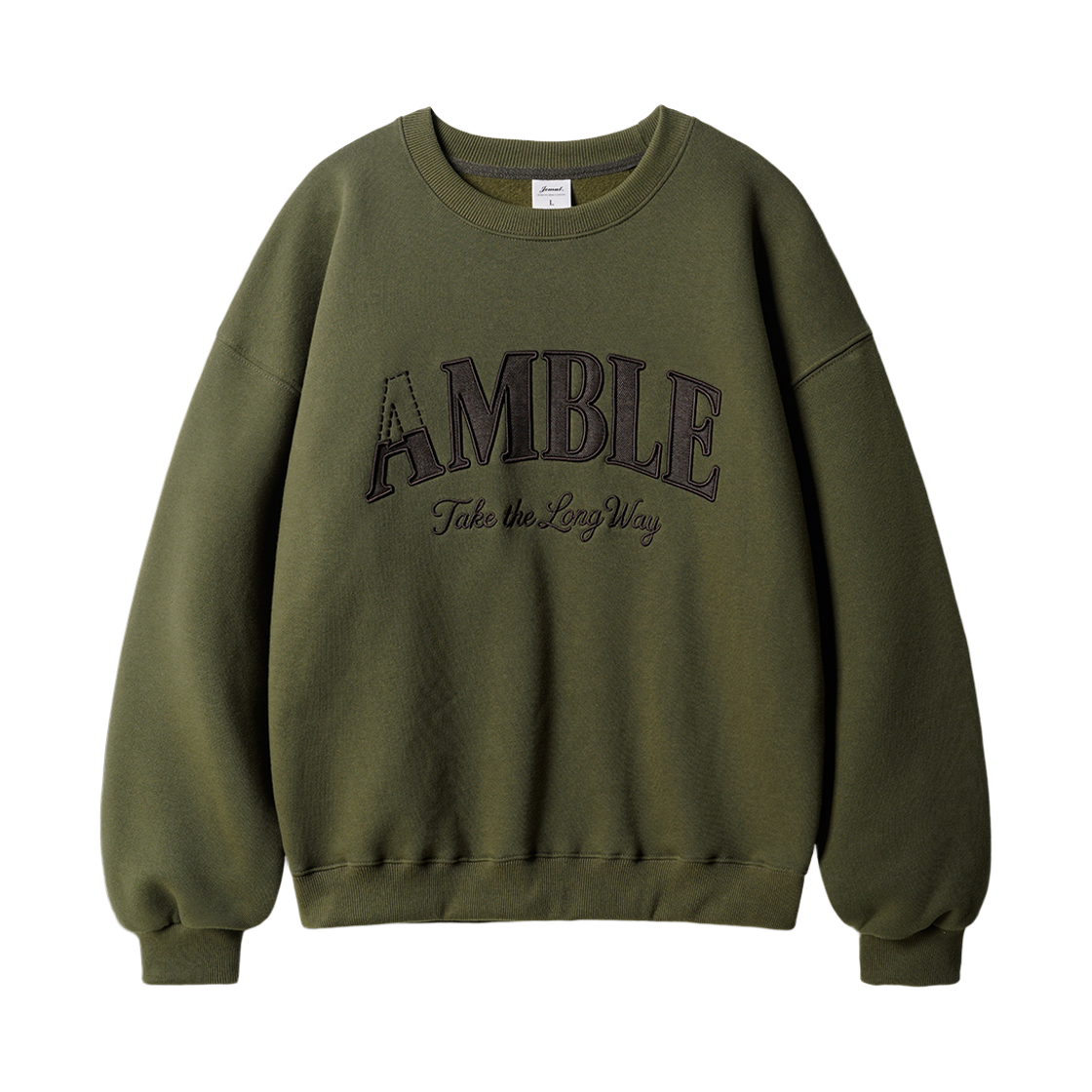 KJMT2723_khaki_29 JEMUT Amble Denim Patch Sweatshirts Khaki KJMT2723