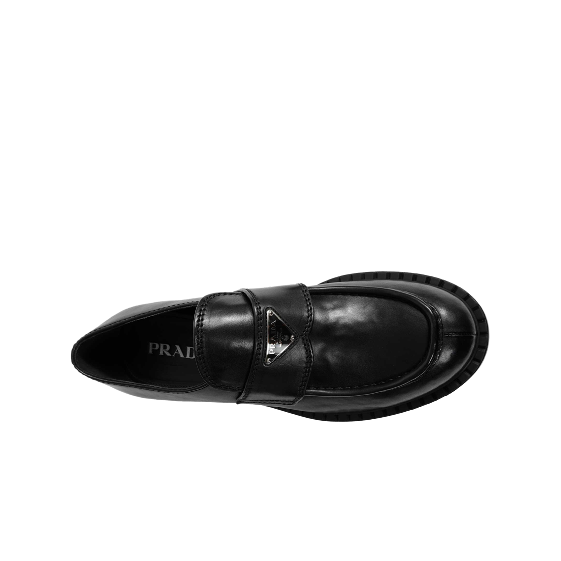 프라다 초콜릿 레더 로퍼 블랙(Prada Chocolate Leather Loafers Black) - 2