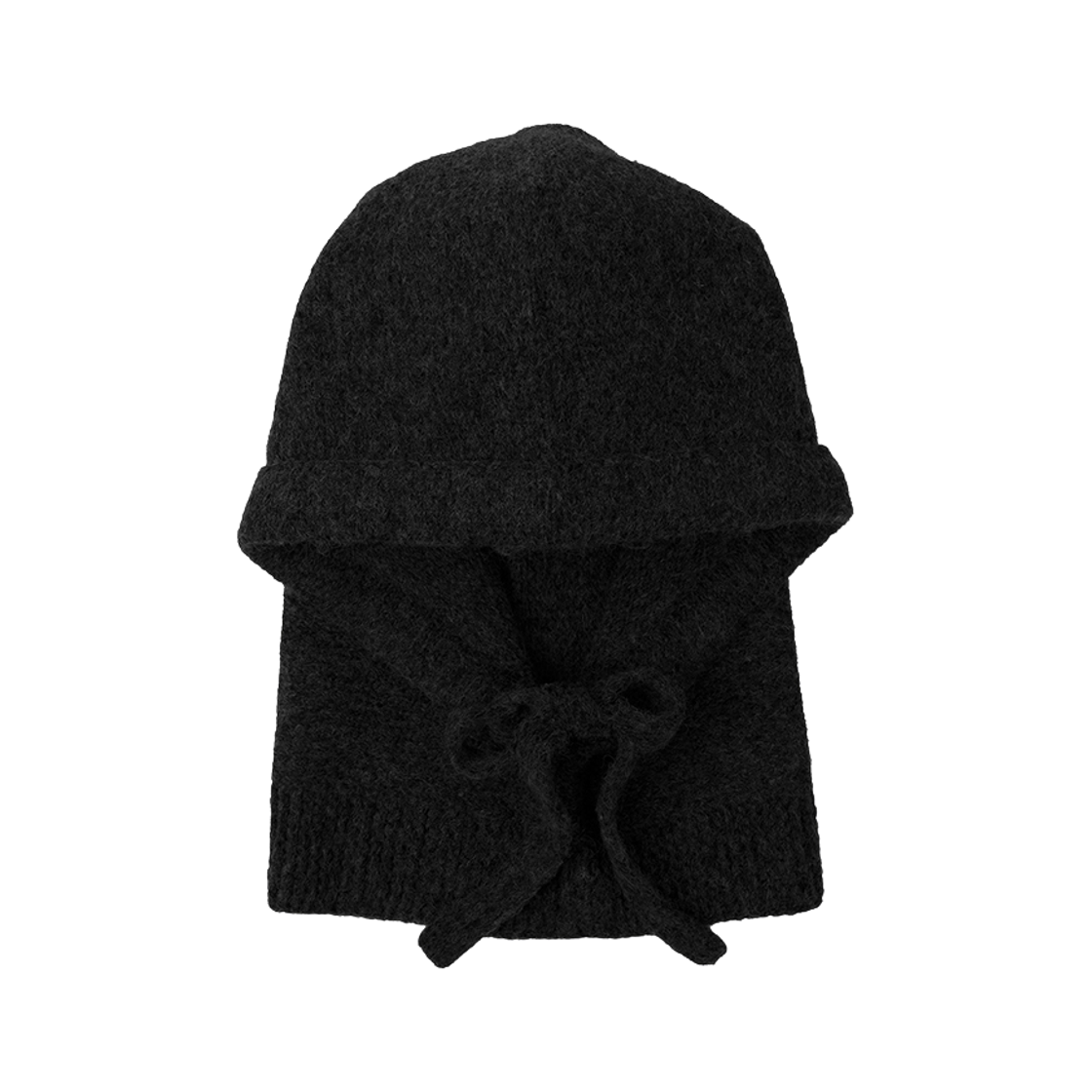 누아트스튜디오 후디 스트링 니트 바라클라바 블랙(NUARTSTUDIO Hoodie String Knit Balaclava Black)