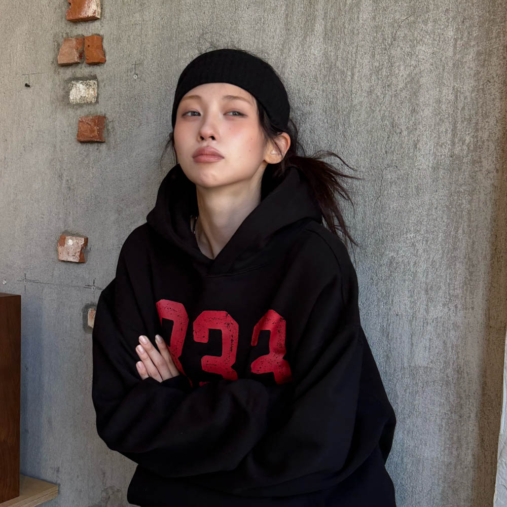 아모우 [기모] 333 후디 블랙(AMOU [Fleece] 333 Hoodie Black) - 6