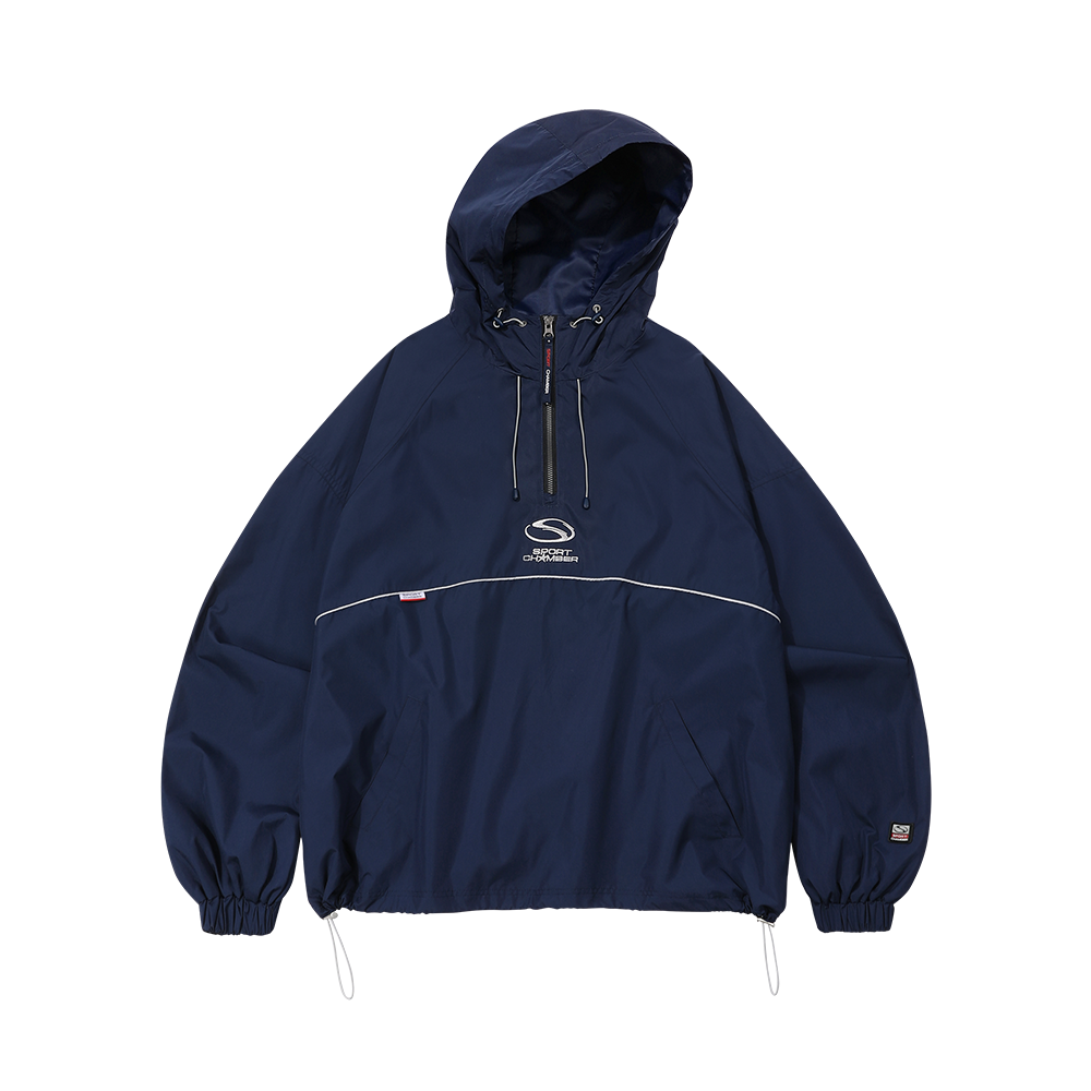 SCBFF1STU01NV SPORT CHAMBER Oversized Hood Warm-up Shirt NAVY