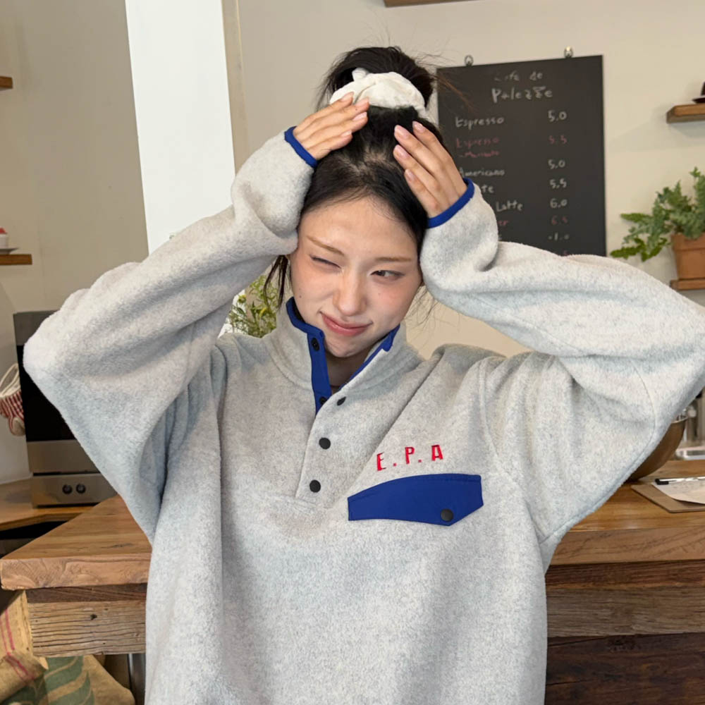 아모우 폴라 플리스 아노락 크림(AMOU Polar Fleece Anorak Cream) - 4