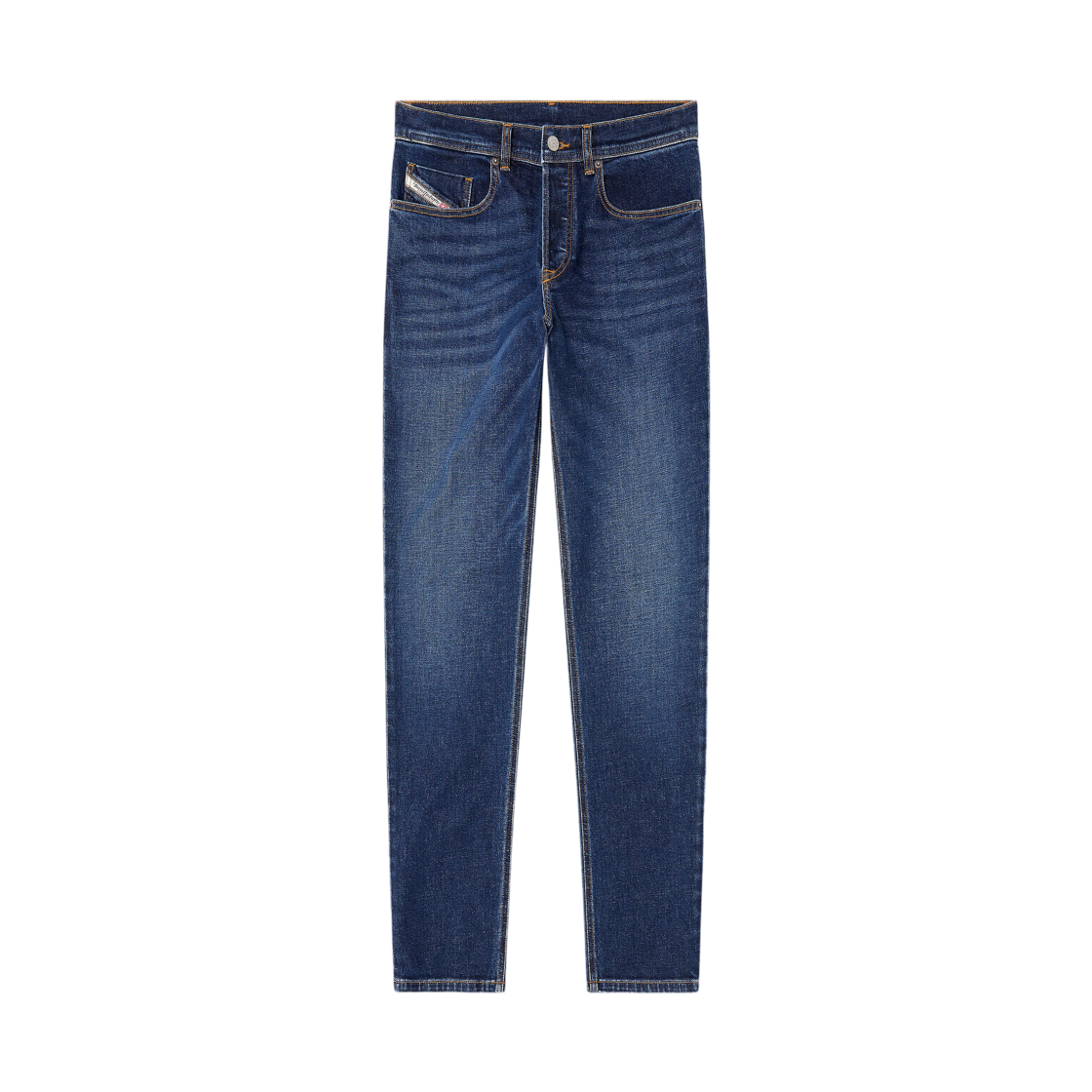 디젤 레귤러 진 레귤러 웨이스트 2023 D-피니티브 미디움 블루(Diesel Regular Jeans Regular Waist 2023 D-Finitive Medium Blue)