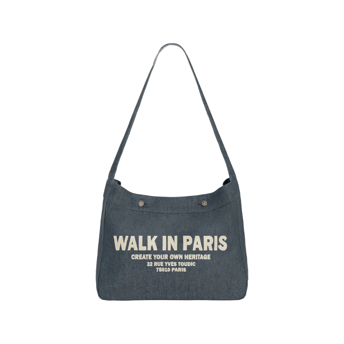 KM6DBGCWP07BL Walk In Paris Newspaper Bag Denim - 26FW