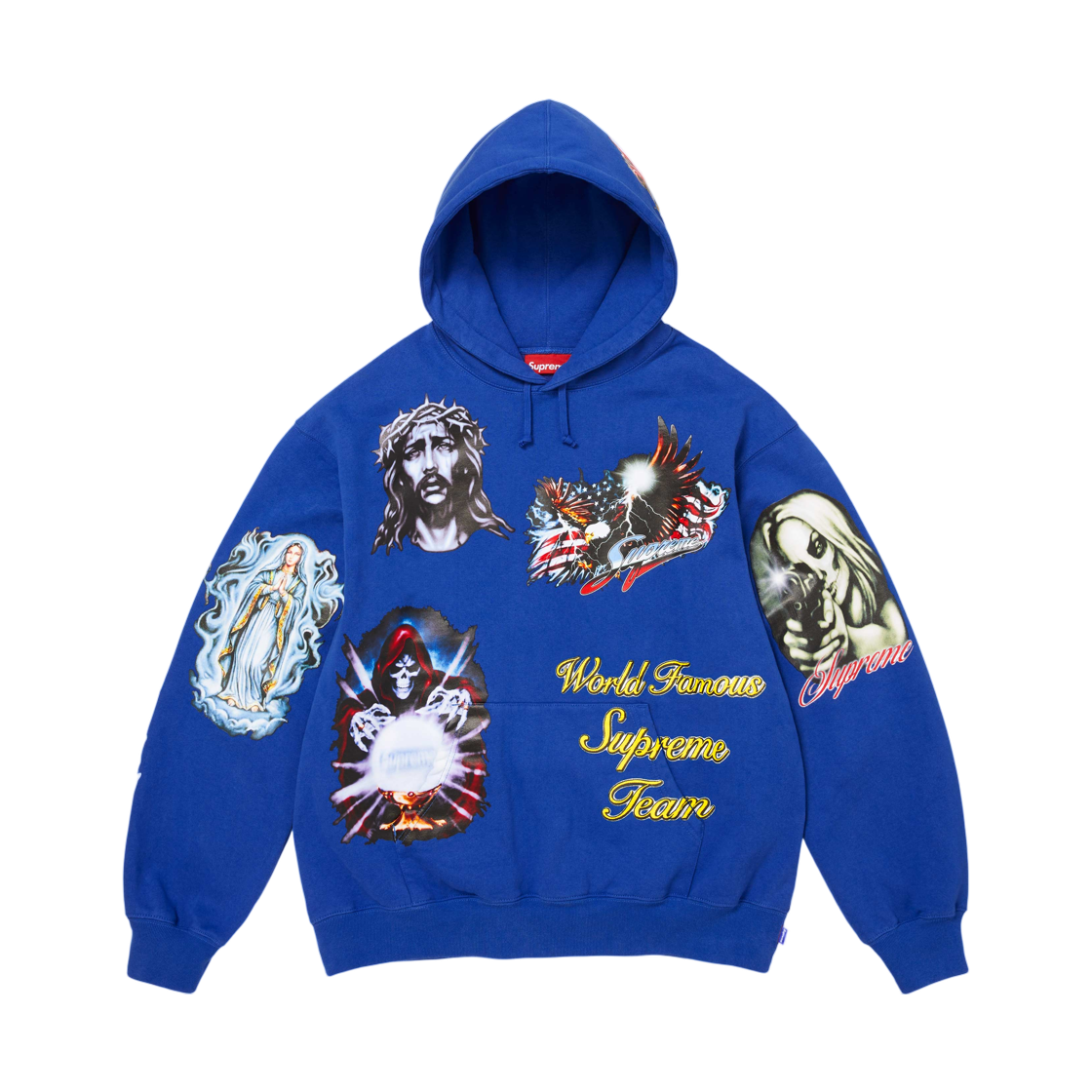 - Supreme Stickers Hooded Sweatshirt Royal - 26FW