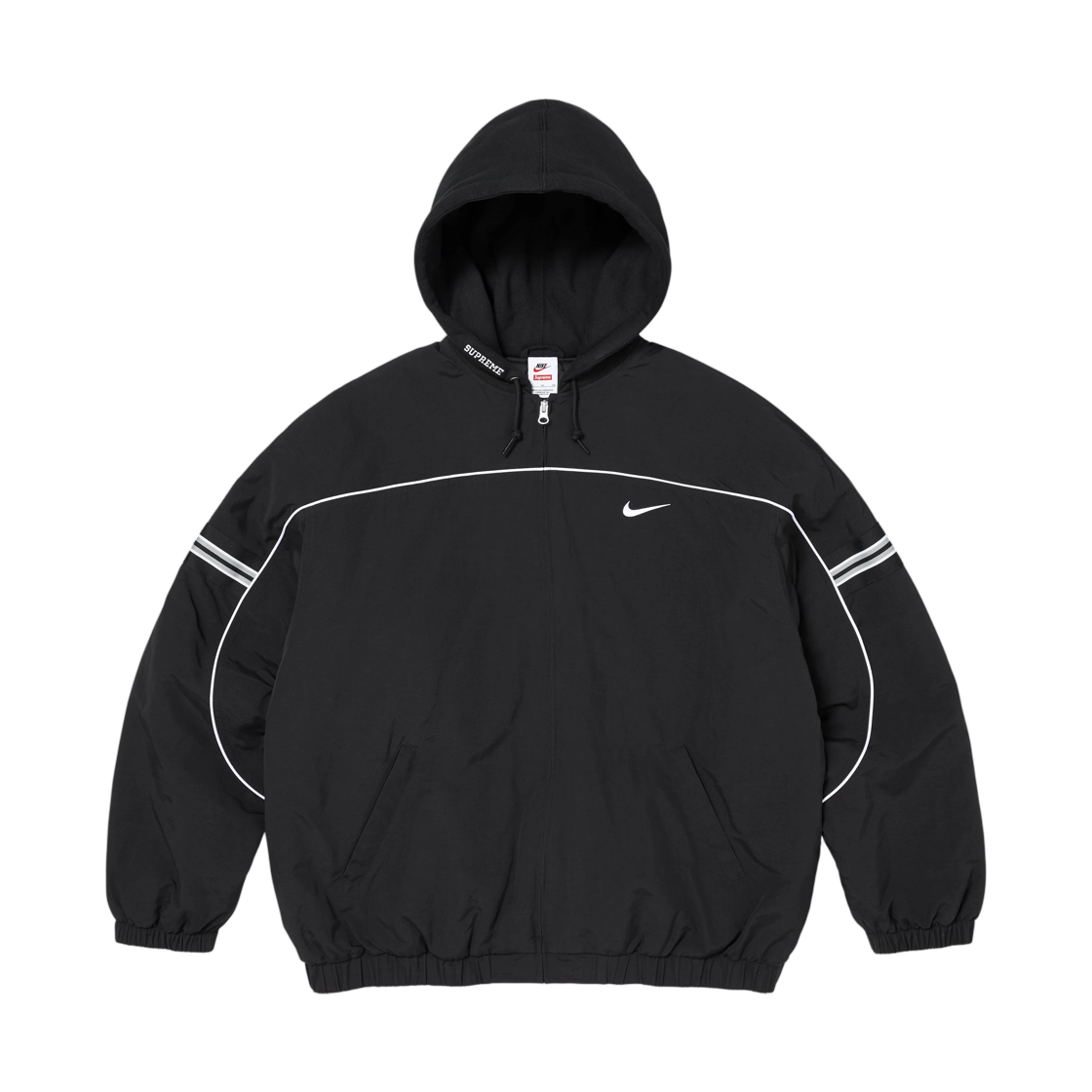 슈프림 x 나이키 나일론 후드 자켓 블랙 - 26FW(Supreme x Nike Nylon Hooded Jacket Black - 26FW) - 2