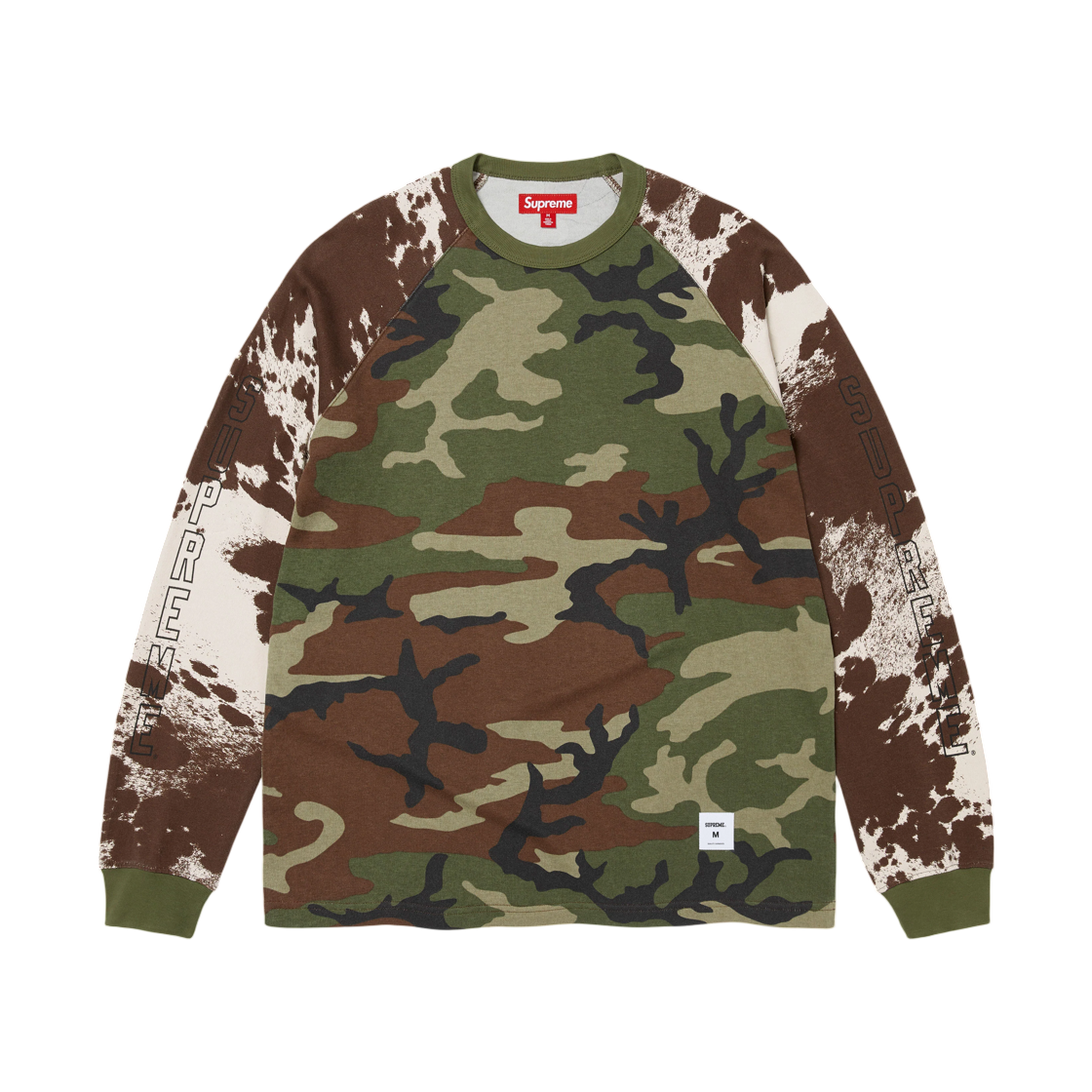 - Supreme Wildlife Camo Raglan L/S Top Woodland Camo - 26FW