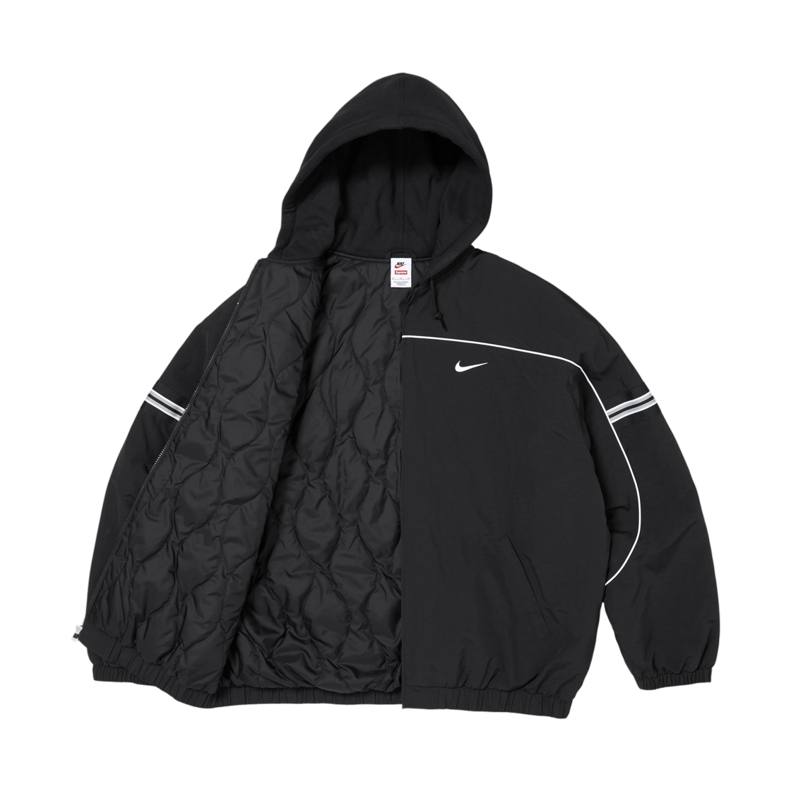 슈프림 x 나이키 나일론 후드 자켓 블랙 - 26FW(Supreme x Nike Nylon Hooded Jacket Black - 26FW) - 3