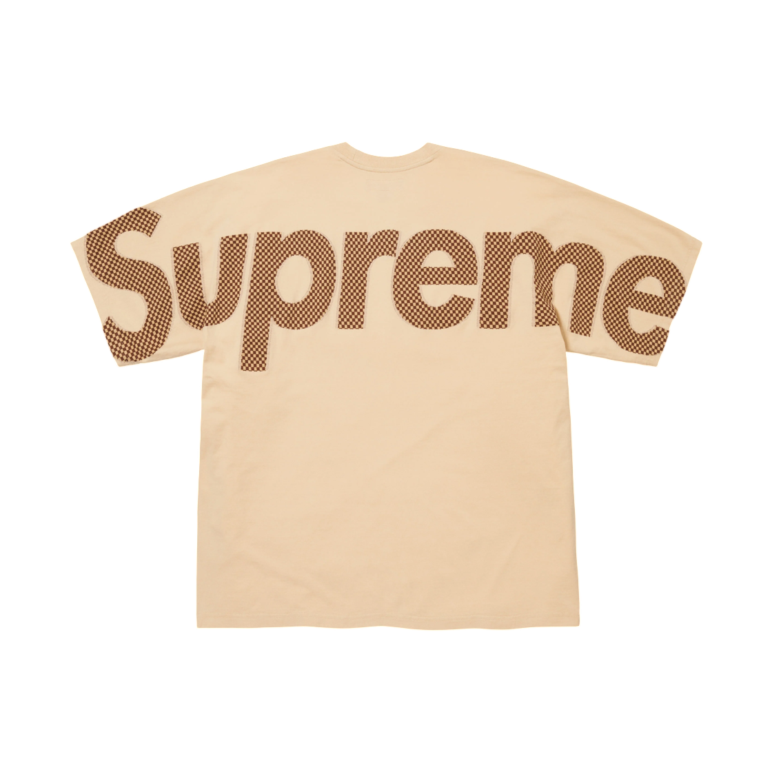 - Supreme Checkerboard Intarsia S/S Top Light Tan - 26FW