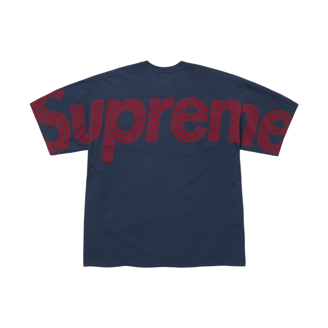- Supreme Checkerboard Intarsia S/S Top Navy - 26FW