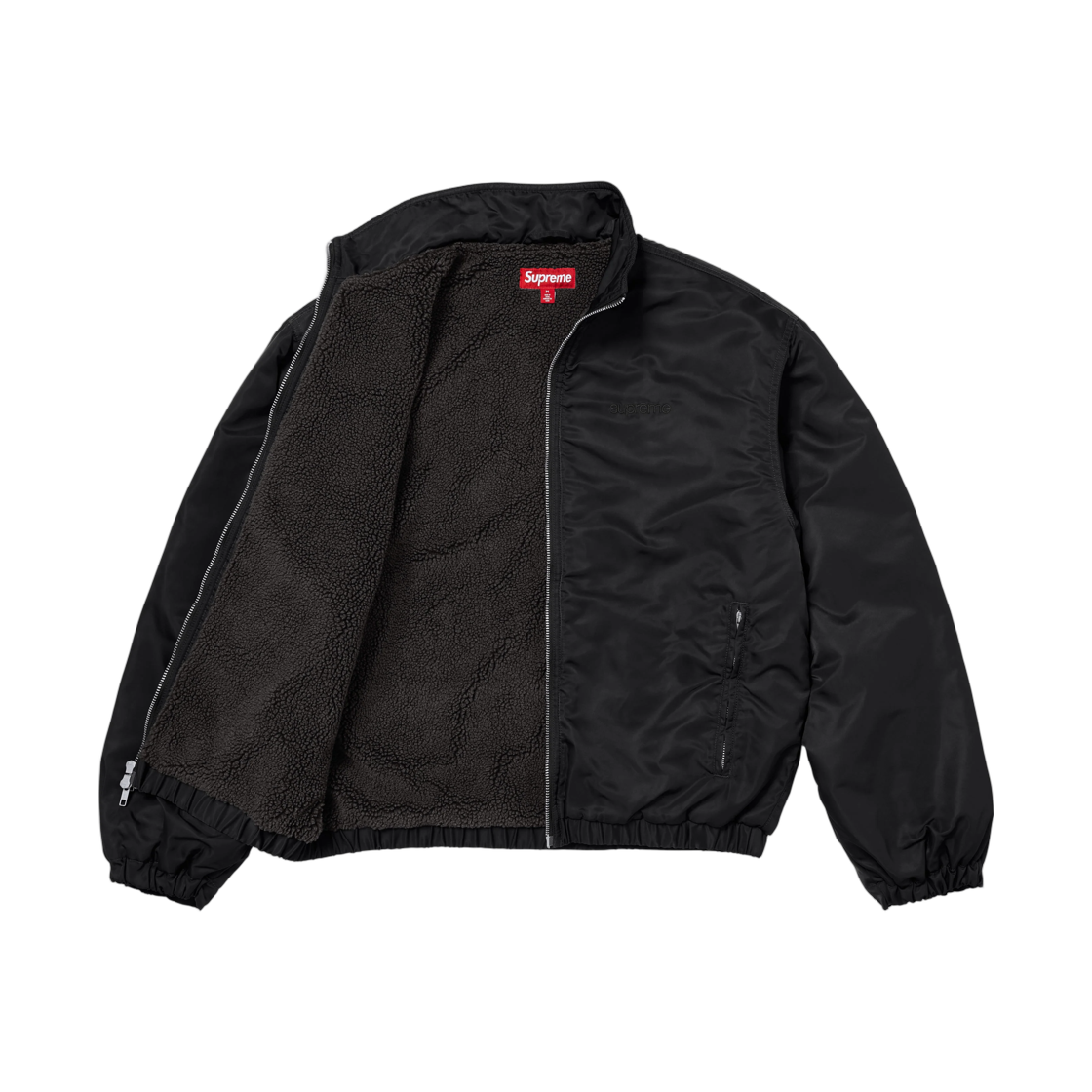 슈프림 스탠드 칼라 라인드 나일론 자켓 블랙 - 26FW(Supreme Stand Collar Lined Nylon Jacket Black - 26FW) - 3