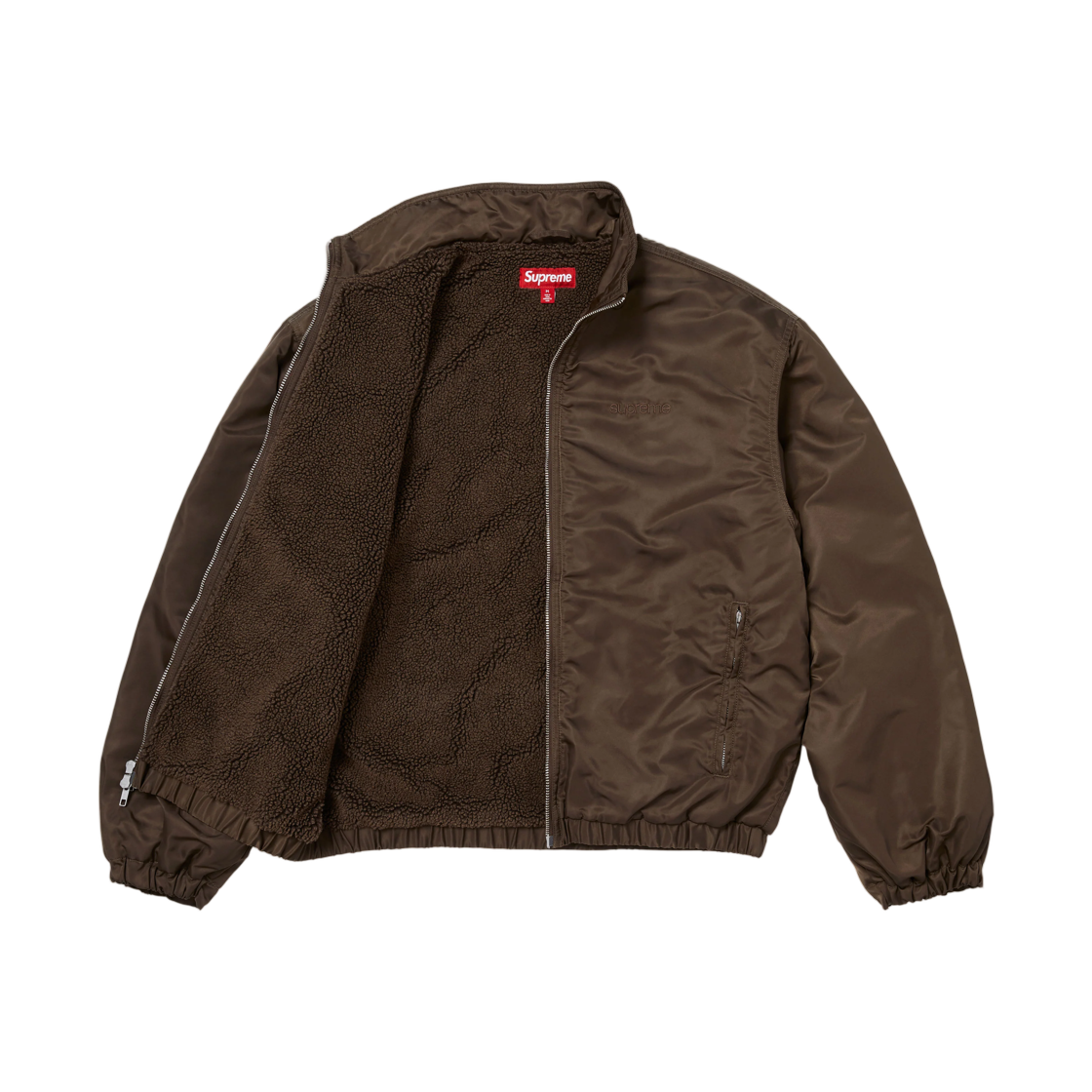 슈프림 스탠드 칼라 라인드 나일론 자켓 브라운 - 26FW(Supreme Stand Collar Lined Nylon Jacket Brown - 26FW) - 3