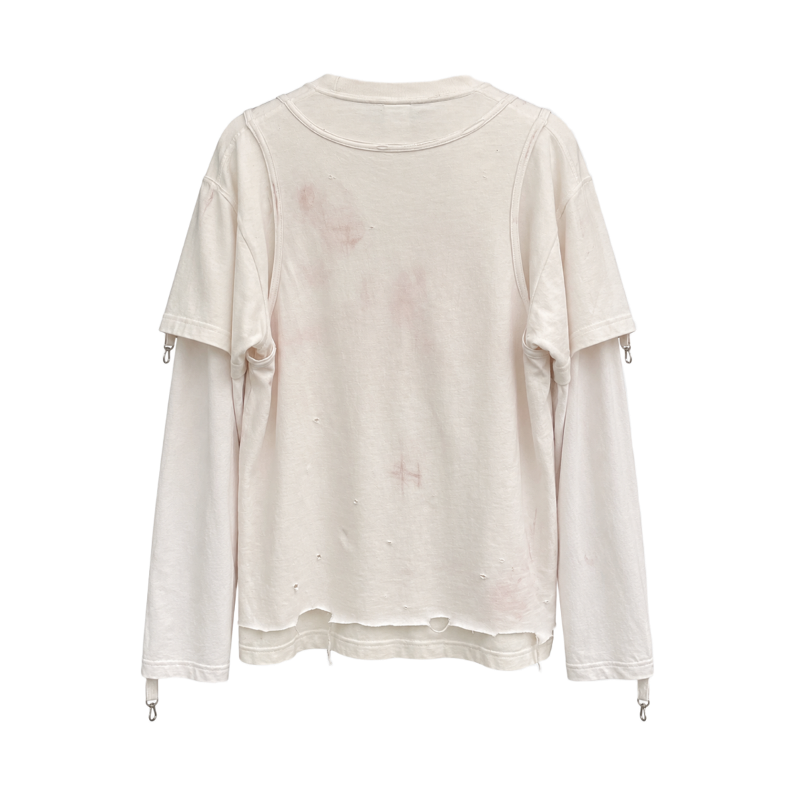 헤비레인 빈티지 프로세스 스트랩 디테일 레이어드 슬리브 크림(HEAVY RAIN Vintage Process Strap Detail Layered Sleeve Cream) - 2