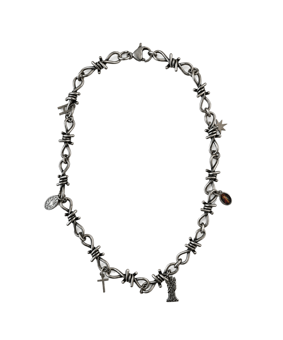 26H-AC003 HEAVY RAIN Barbed Wire Nacklace