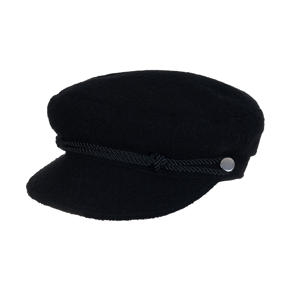 AL26FWMC01SBK Allincomplete Wool Knotted Rope Marin Cap Black