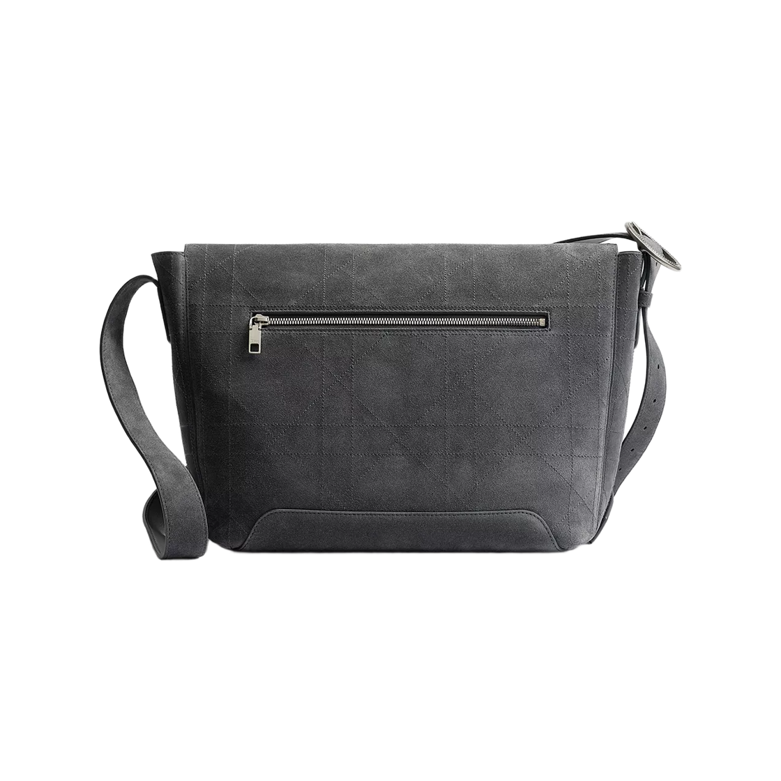 디올 제트 메달리온 플랩 스트랩 백 미디움 까나쥬 스웨이드 카프스킨 그리 플라넬(Dior Jet Medallion Flap Strap Bag Medium Cannage Suede Calfskin Gris Flanelle) - 2