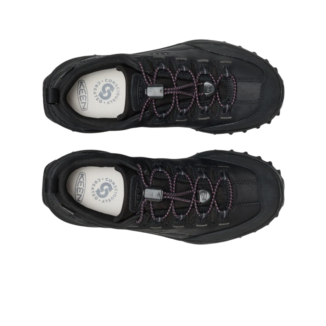 (W) 킨 재스퍼 자이오닉 워터프루프 스니커즈 블랙 바이올렛 쿼츠((W) Keen Jasper Zionic Waterproof Sneakers Black Violet Quartz) - 2