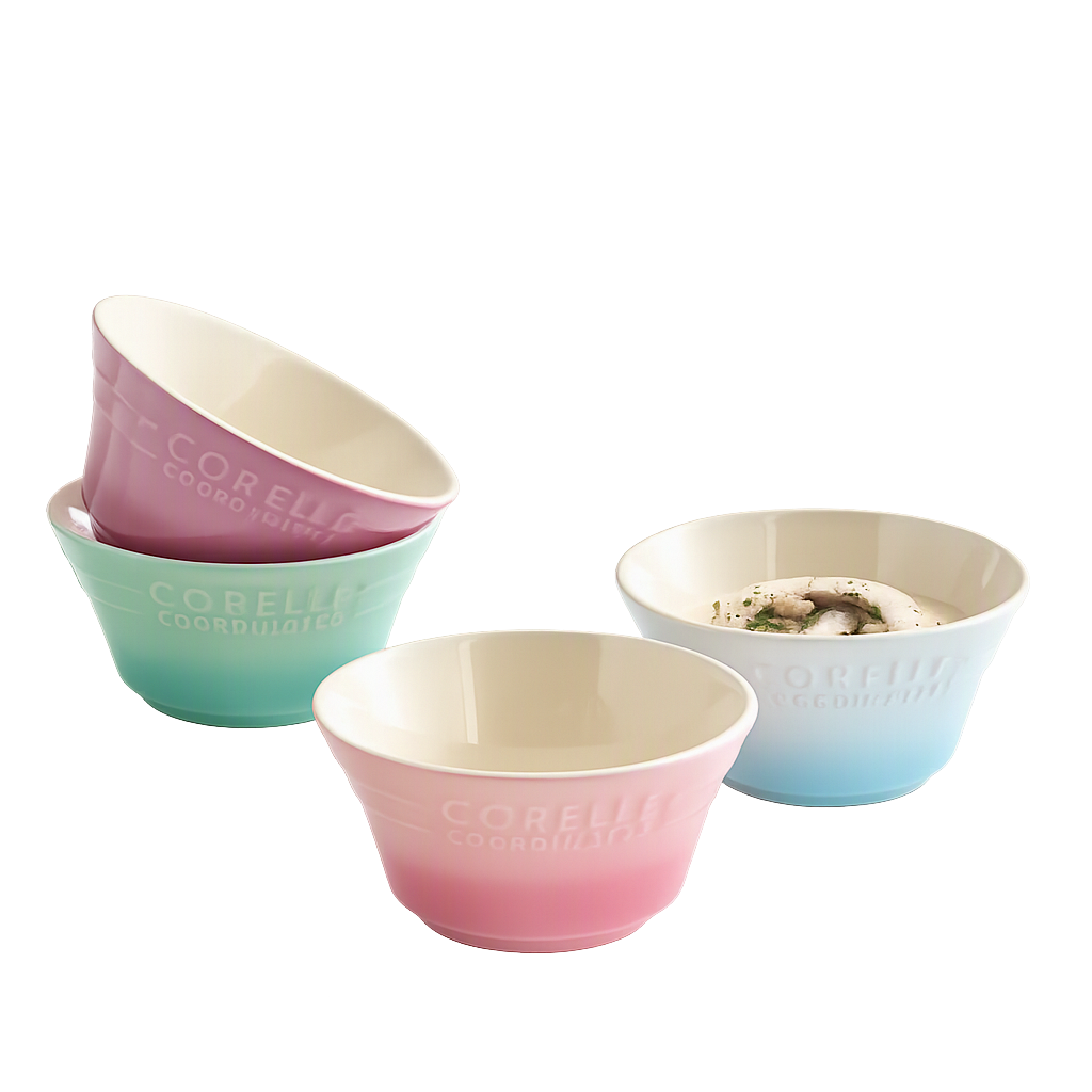 코렐 코디네이츠 브리즈스톤 라면기 4P(Corelle Coordinates Breeze Stone Ramen Bowl 4‑Piece)