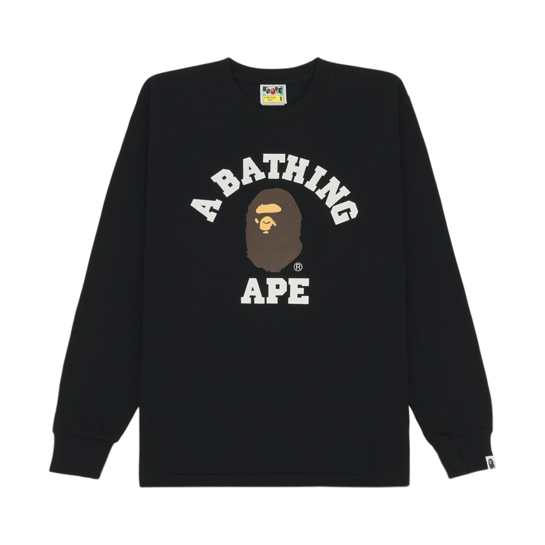 - BAPE College L/S T-Shirt Black