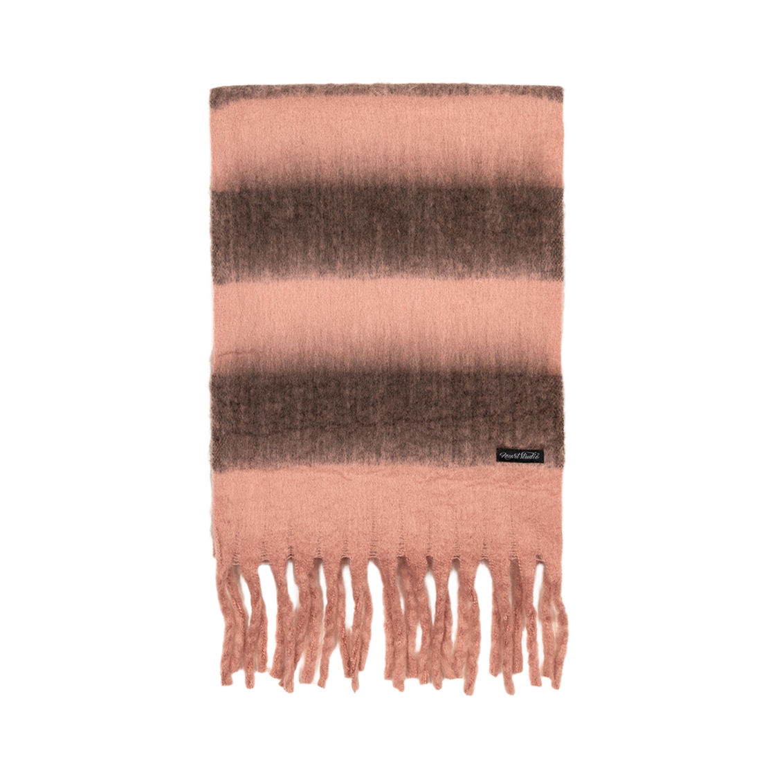 누아트스튜디오 마리에뜨 스트라이프 머플러 핑크 브라운(NUARTSTUDIO Mariette Stripe Muffler Pink) - 1
