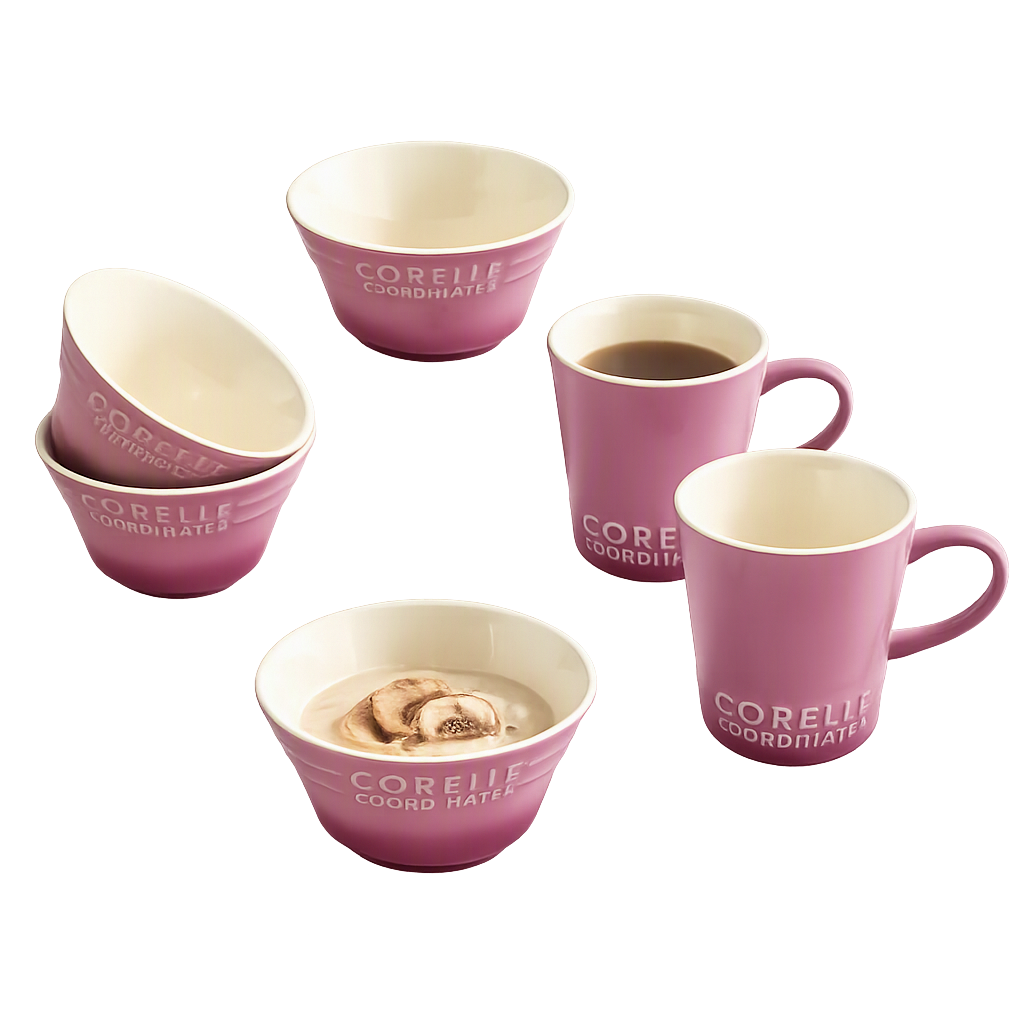 코렐 코디네이츠 브리즈스톤 6P_퍼플(Corelle Coordinates Breeze Stone 6‑Piece Set (Purple))