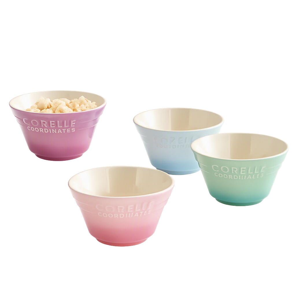 COR079 Corelle Coordinates Breeze Stone Rice Bowl 4‑Piece