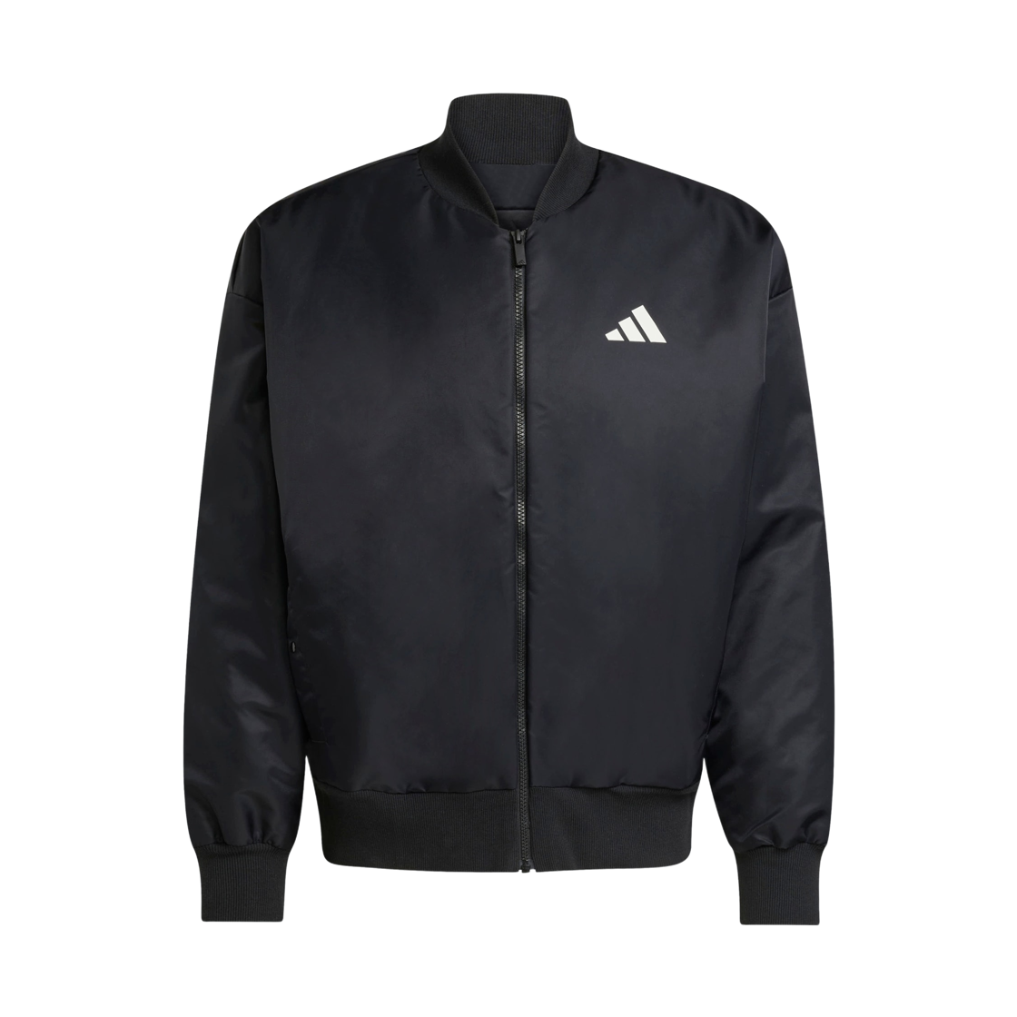 JN1825 Adidas Stadium Bomber Jacket Black Off White - KR Sizing