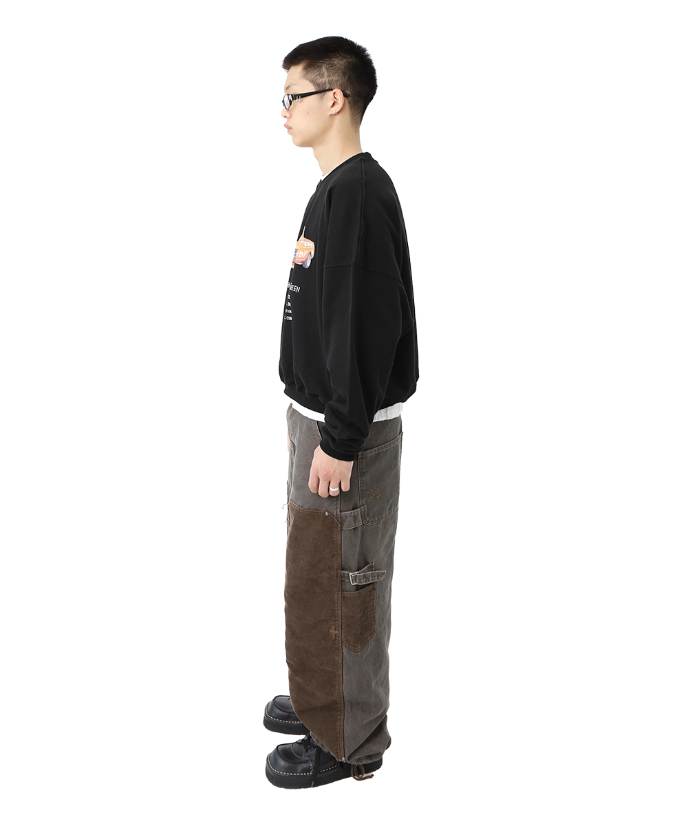 투스페이스 낙서 02 스웻셔츠 블랙(TWOSPC. Nak-Seo 02 Black) - 4