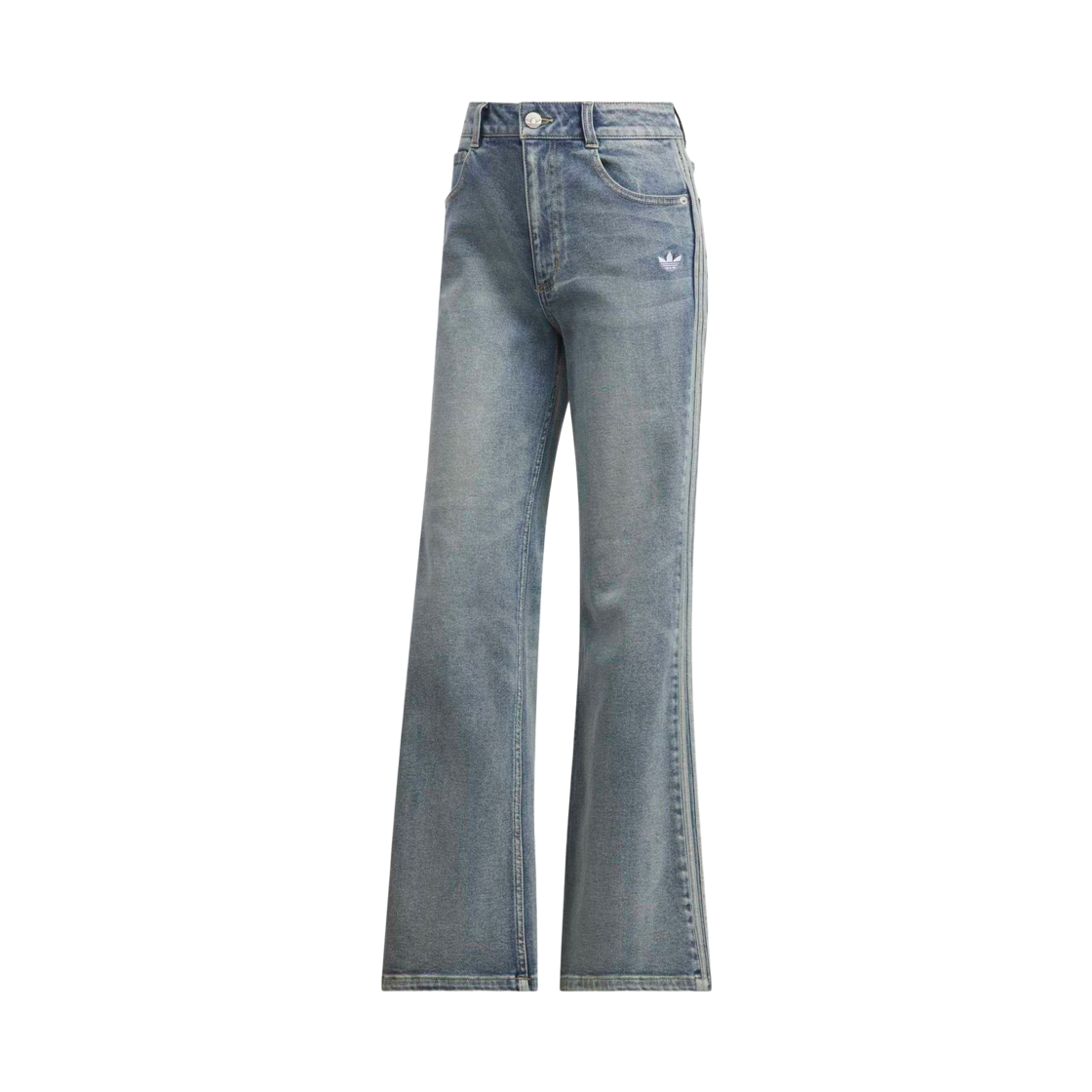 KT3173 (W) Adidas Washed Flair Pants Light Denim - US Sizing