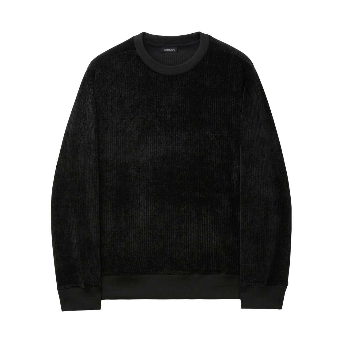 커스텀멜로우 벨벳 스웨트셔츠 블랙(Customellow Velvet Sweatshirt Black) - 1