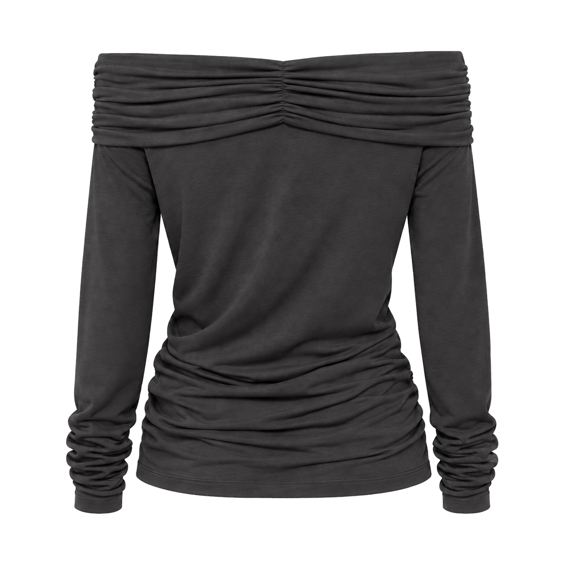준수이 투웨이 오프 숄더 탑 차콜(JUNSUI 2-Way Off Shoulder Top Charcoal) - 2