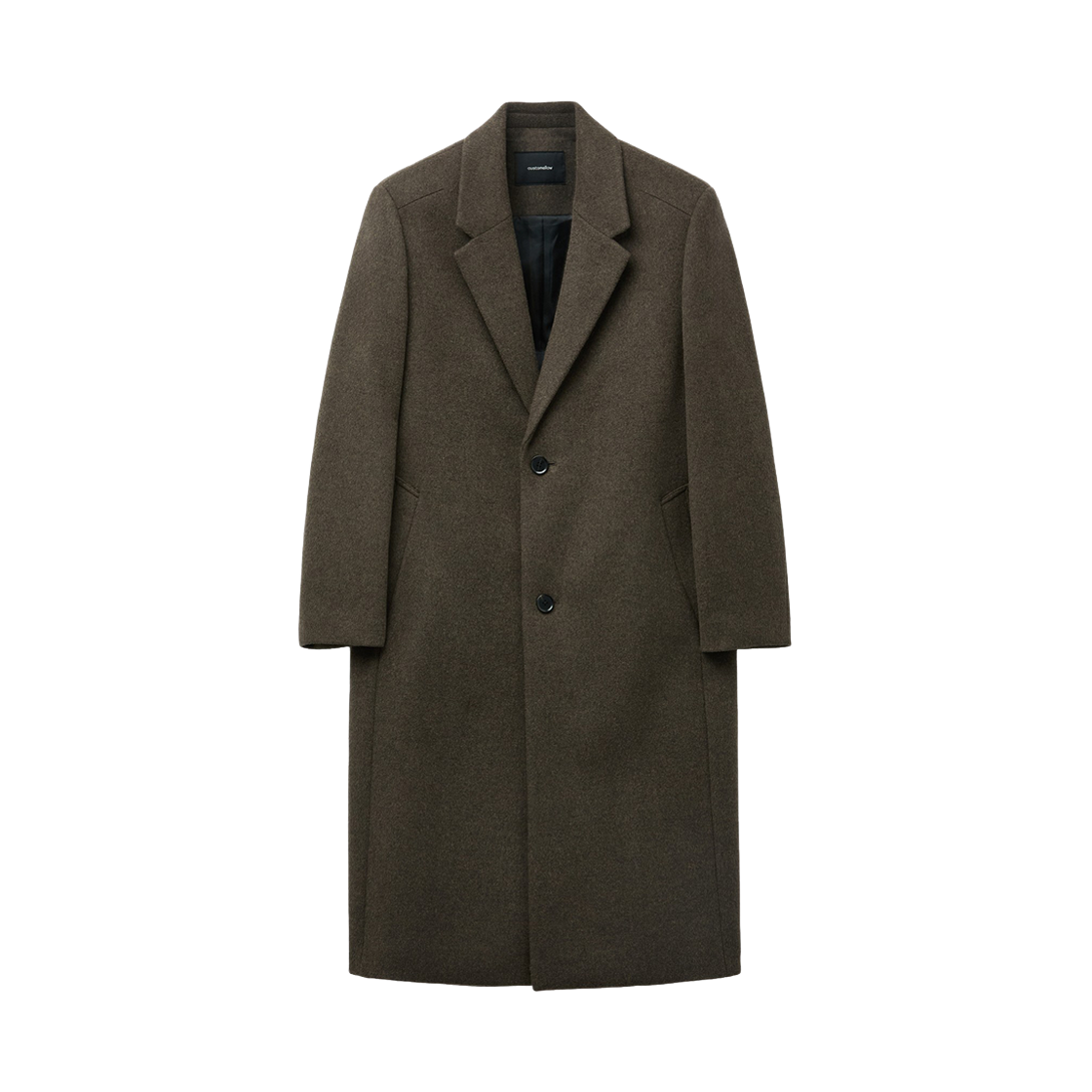 커스텀멜로우 울 노치드라펠 싱글코트 브라운(Customellow Wool Notched-Lapel Single-Breasted Coat Brown)