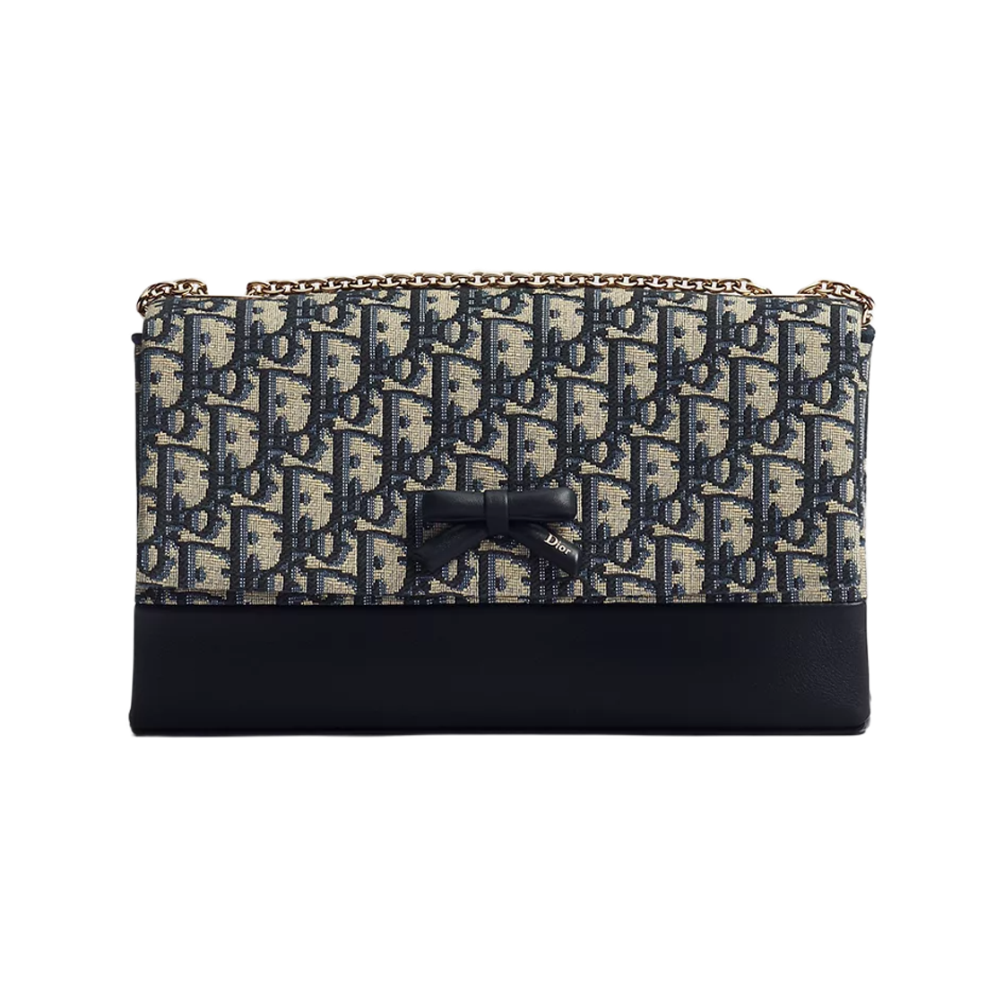 M1481OTZQ-M928 Dior Small Dior Promenade Flap Bag Dior Oblique Jacquard And Smooth Calfskin Blue