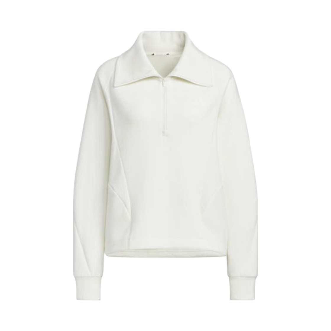 KF2544 (W) Adidas Soft Lux Half Zip Sweatshirt Off White - KR Sizing